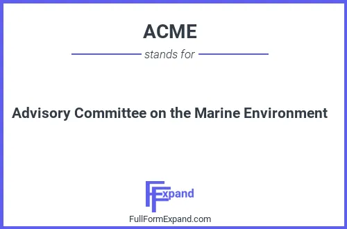 Full form of ACME