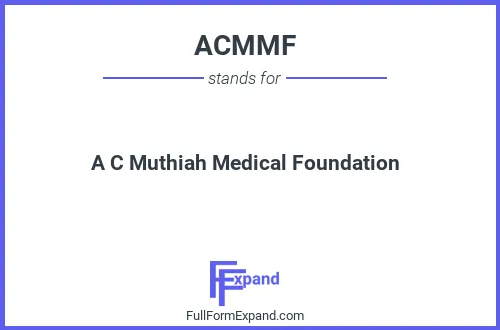 Full form of ACMMF
