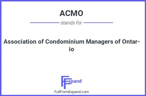 Full form of ACMO