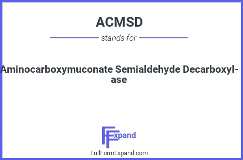 Full form of ACMSD