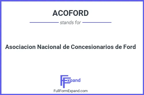 Full form of ACOFORD