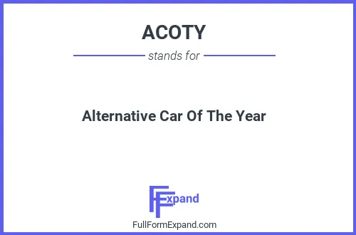 Full form of ACOTY
