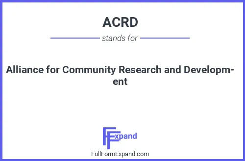 Full form of ACRD