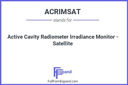 Full form of ACRIMSAT