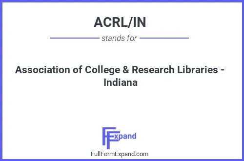 Full form of ACRL/IN