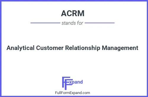 Full form of ACRM