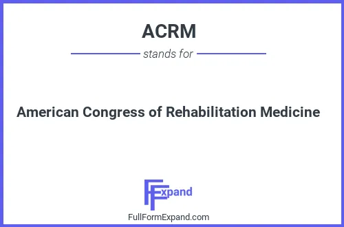 Full form of ACRM