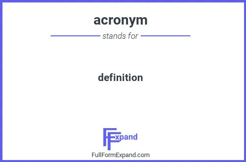Full form of acronym
