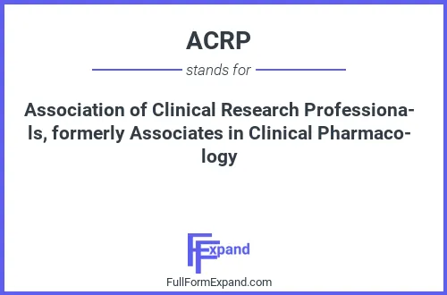 Full form of ACRP