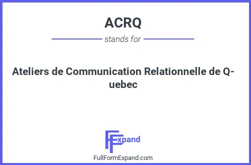 Full form of ACRQ
