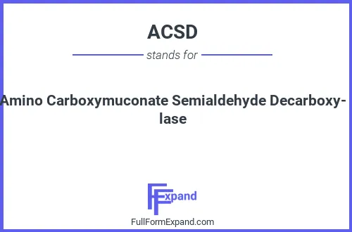 Full form of ACSD