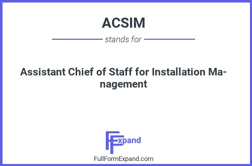 Full form of ACSIM