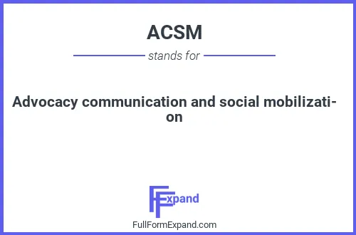 Full form of ACSM