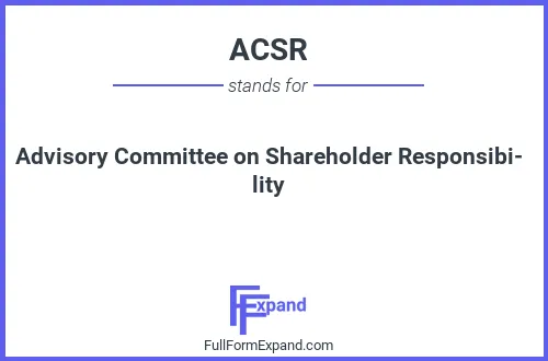 Full form of ACSR