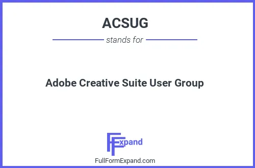 Full form of ACSUG