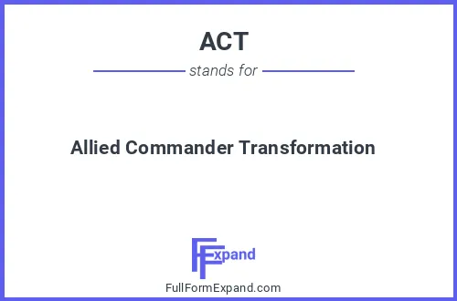 Full form of ACT