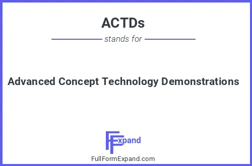 Full form of ACTDs