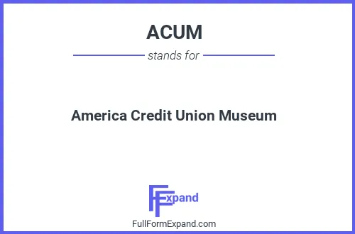 Full form of ACUM