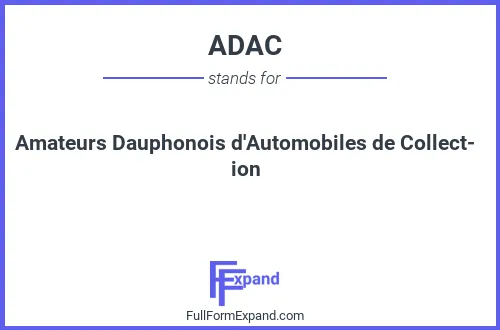 Full form of ADAC