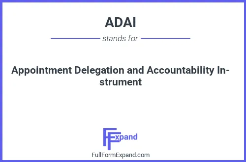 Full form of ADAI