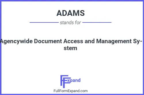 Full form of ADAMS