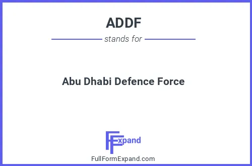 Full form of ADDF