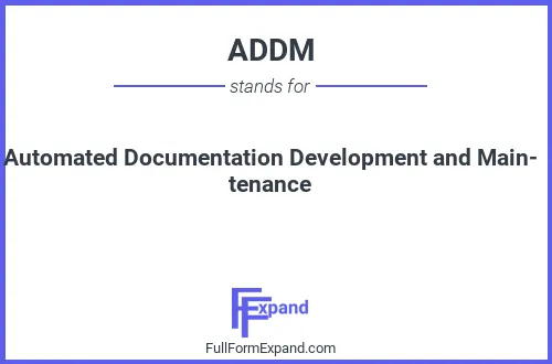 Full form of ADDM