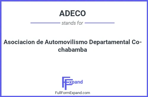 Full form of ADECO