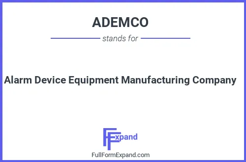 Full form of ADEMCO