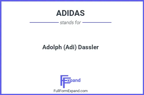 Full form of ADIDAS