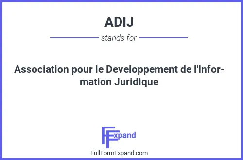 Full form of ADIJ