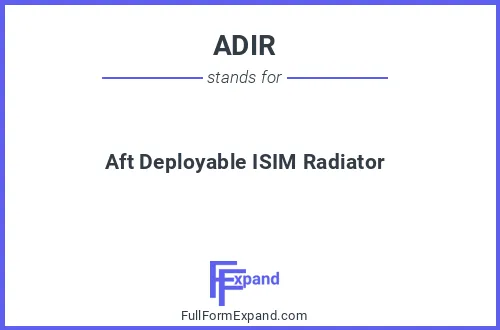 Full form of ADIR