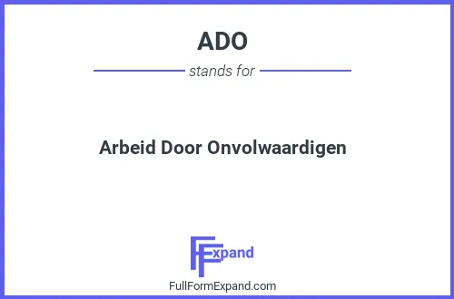 Full form of ADO