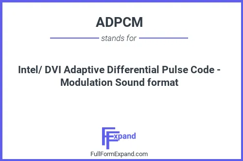 Full form of ADPCM