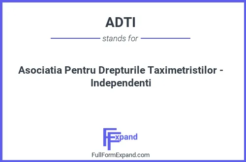 Full form of ADTI