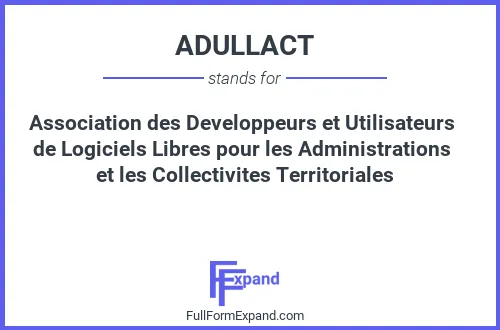 Full form of ADULLACT