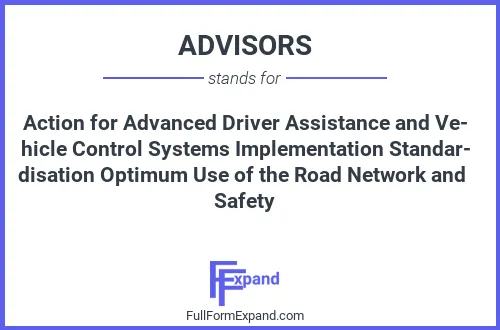 Full form of ADVISORS