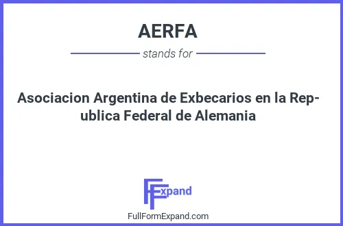 Full form of AERFA