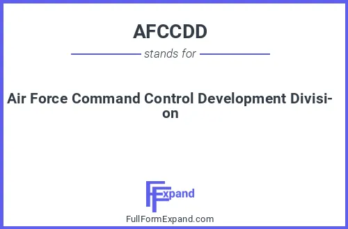 Full form of AFCCDD