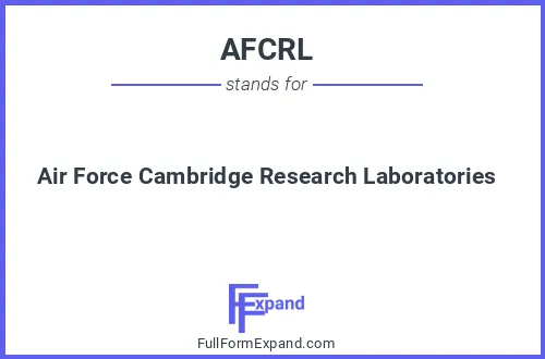 Full form of AFCRL