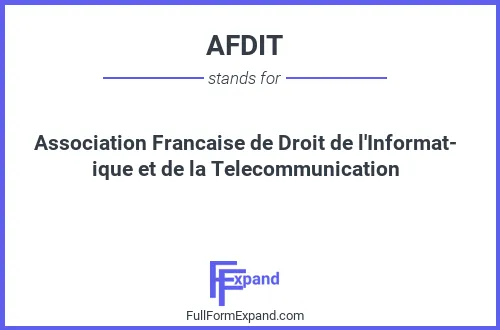Full form of AFDIT