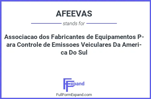 Full form of AFEEVAS