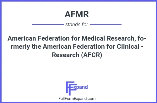 Full form of AFMR