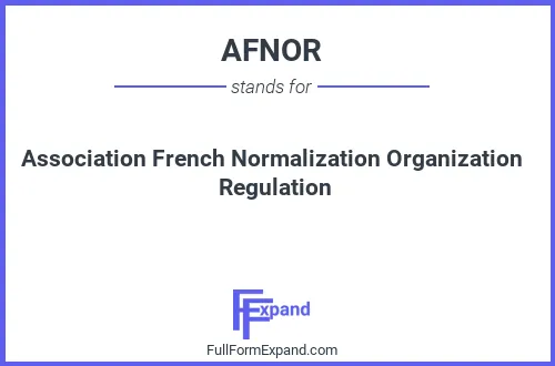 Full form of AFNOR