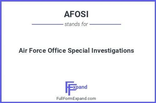 Full form of AFOSI