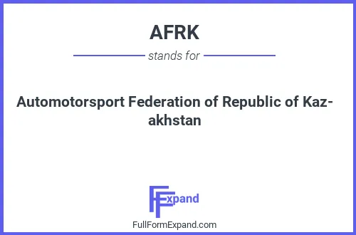 Full form of AFRK