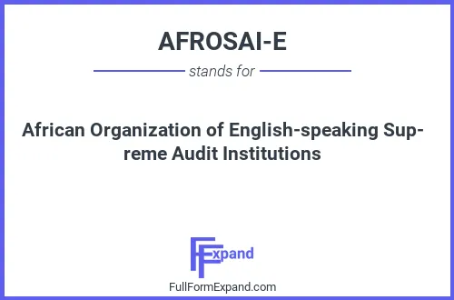 Full form of AFROSAI-E