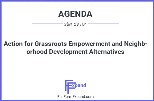 Full form of AGENDA