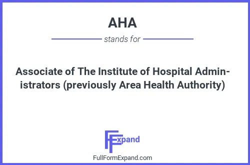 Full form of AHA