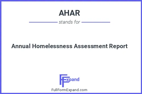 Full form of AHAR